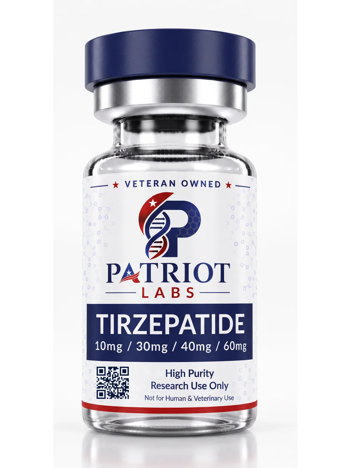 Tirzepatide 10mg research peptide vial